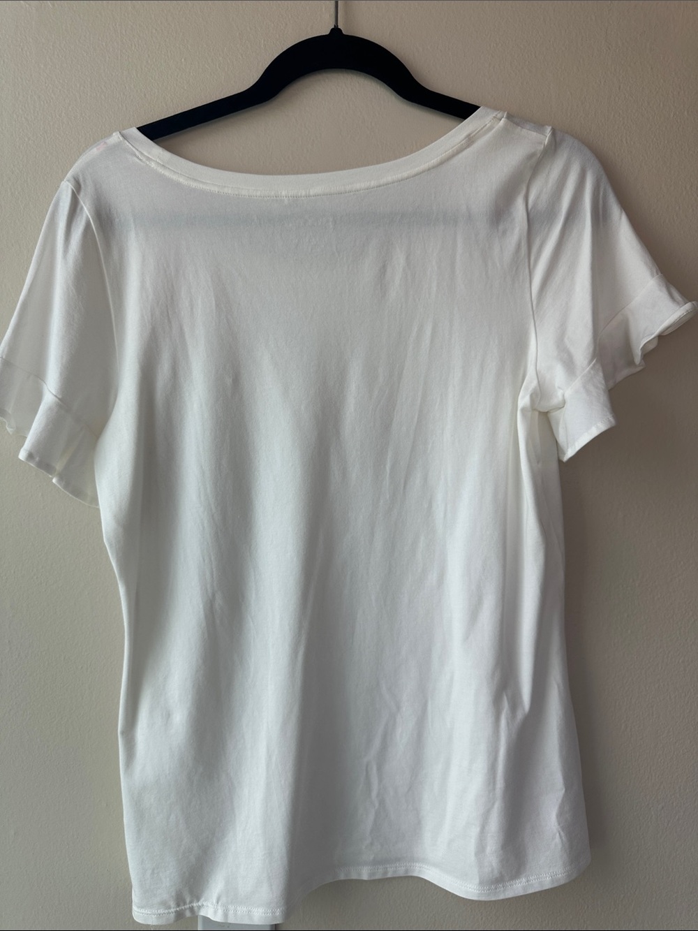 Lilly Pulitzer White Ruffle Sleeve Short-Sleeve Tee - Picture 2 of 4